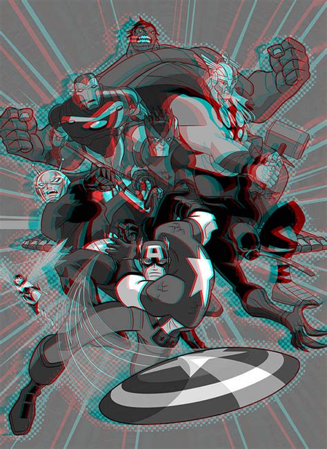 Avengers Earths Mightiest Heroes 3d Anaglyph By Xmancyclops On Deviantart