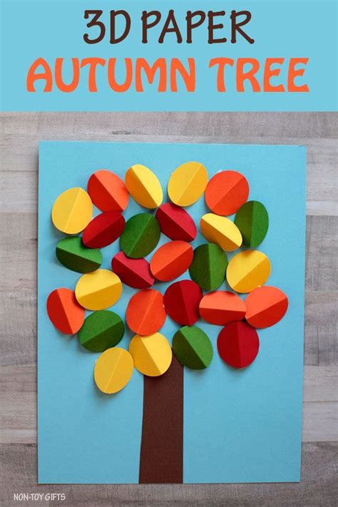 3d Fall Tree Paper Craft For Kids To Make This Autumn Kindergarten