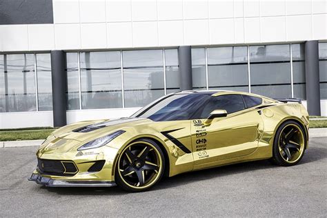 Gold Corvette On F221 Ecl Corvette Chevrolet Corvette C7 Chevy