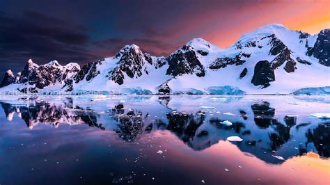 1366x768 Sunset In Antarctica 4k Laptop Hd Hd 4k Wallpapersimages