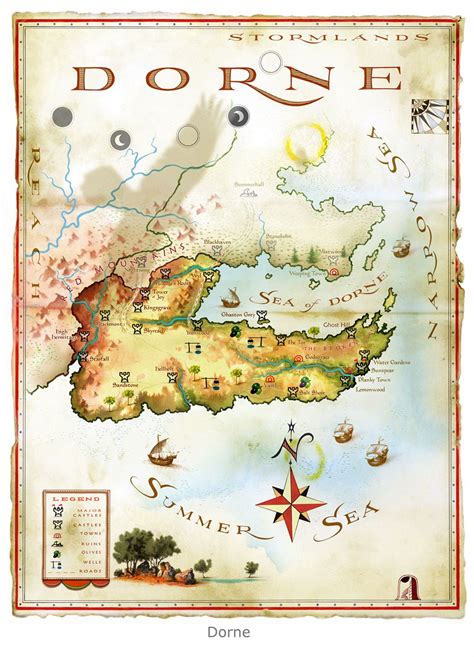 The World Of Ice And Fire The Dorne Map By Michael Gellatly Game Of