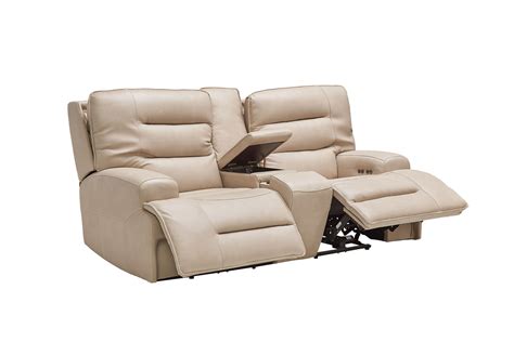 Porter Leather Dual Power Reclining Console Loveseat At Gardner White