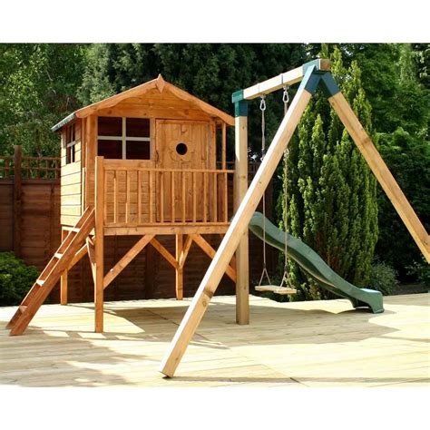 Tower Playhouse Slide And Swing 5ft X 7ft