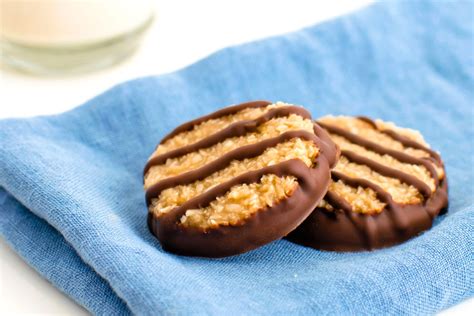 samoa girl scout cookie recipe vegan caramel delites go dairy free