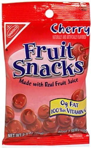 Nabisco Cherry Fruit Snacks 25 Oz Nutrition