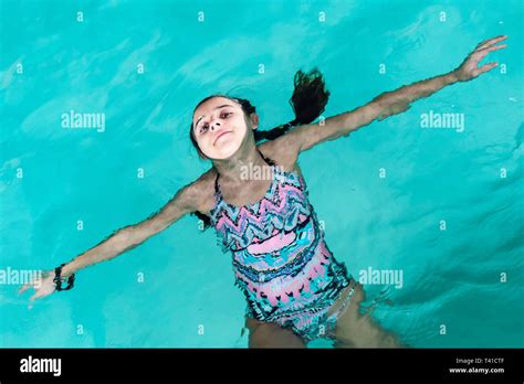 Beautiful Girl Swim And Having Fun In Wateractive Holidaygirl Swim In The Pool Happy Girl