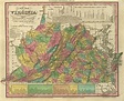 1836 Virginia Vintage Maps, Vintage Wall Art, World Atlas Map ...