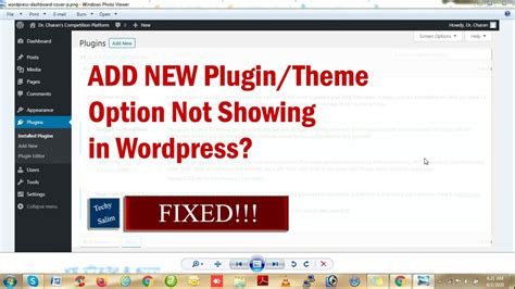 How To Fix Add New Plugin Menu Not Showing In Wordpress In Hindi Youtube