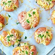 Smashed Red Potatoes in Oven with Parmesan Cheese