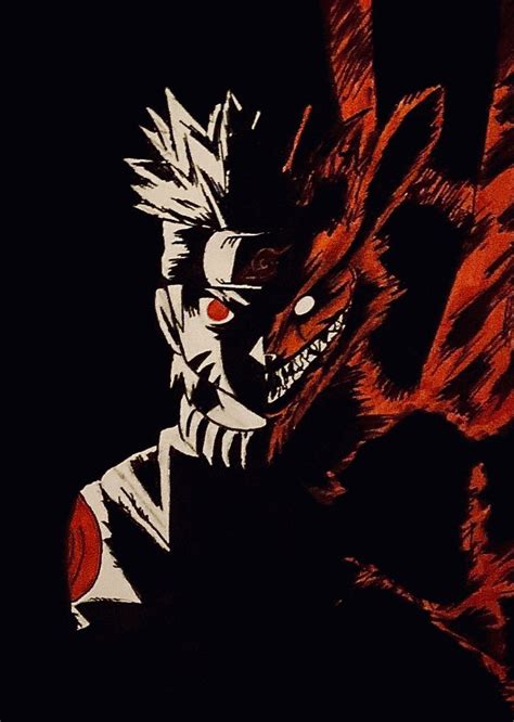 Naruto Kyubi 9 Tails By Twing Art Art Prints Poster