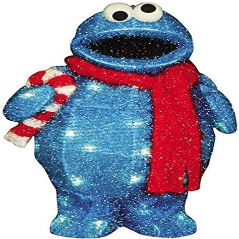 Productworks 18 Inch Pre Lit Sesame Street Cookie Monster