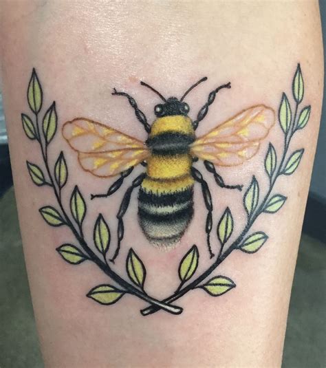 My Bee Done By Eric Bush At Revolt Tattoos In Las Vegas Bee Tattoo