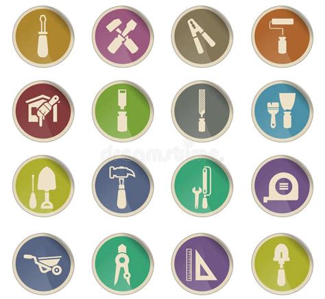 Work Tools Icon Set Stock Vector Illustration Of Work 123478041