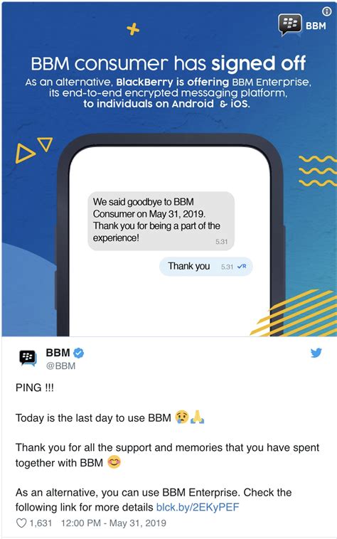 Rip Bbm Blackberry Messenger Shuts Down Today