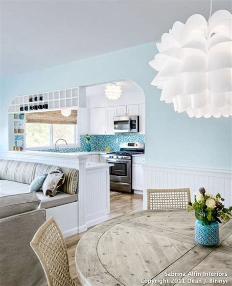 The Perfect Marriage Light Blue And Natural Beachy Materials Light