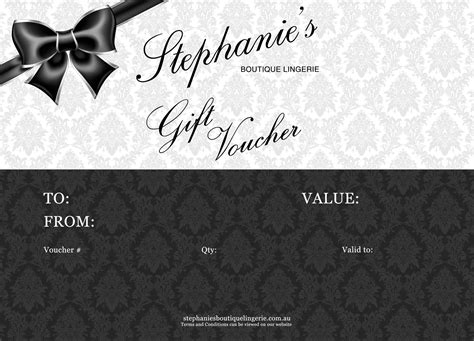 Gift Voucher » Stephanie's Boutique Lingerie