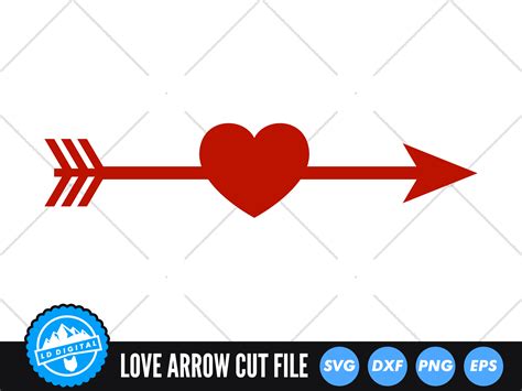 valentine love arrow svg cupid arrow graphic by lddigital · creative fabrica