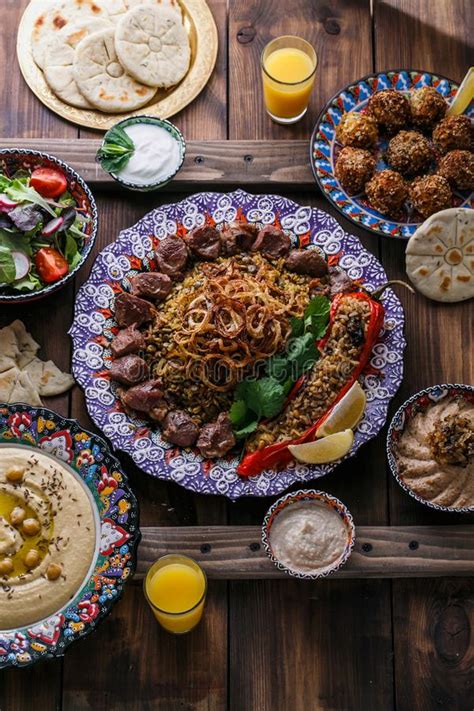 Arabic Dishes And Meze Stock Image Image Of Banquet