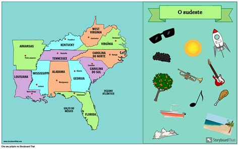 Mapa Dos Estados Do Sudeste Storyboard By Pt Examples