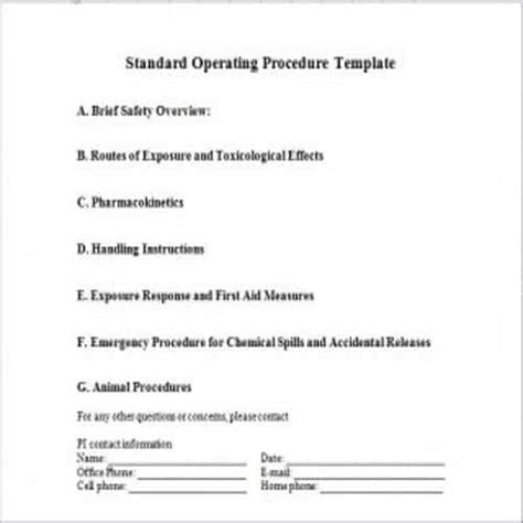 30 Editable Standard Operating Procedures Sops Templates Besty