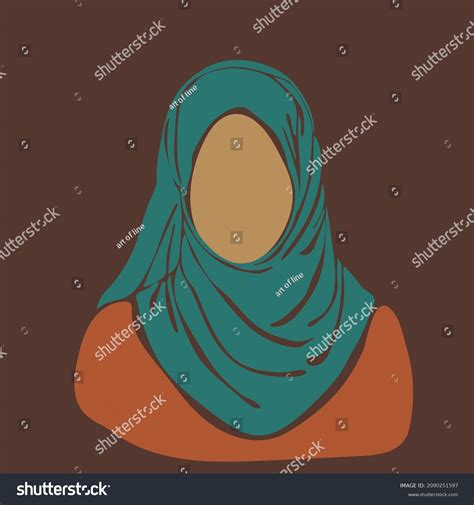 Muslim Hijab Islamic Long Scarf Abstract Muslim Royalty Free Stock Vector 2090251597