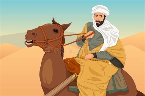 Ibn Battuta Riding A Horse Illustration Stock Vector Illustration Of