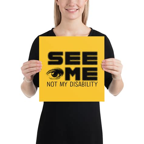 See Me Not My Disability Halftone Poster Sammi Haneys