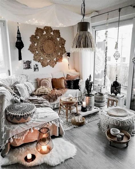 Shabby Chic Bohemian Interiors Bohemian Living Room Decor Hygge
