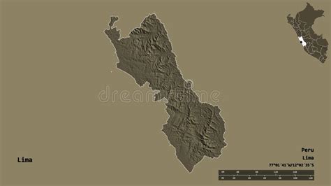 Lima Region Of Peru Zoomed Administrative Stock Illustration