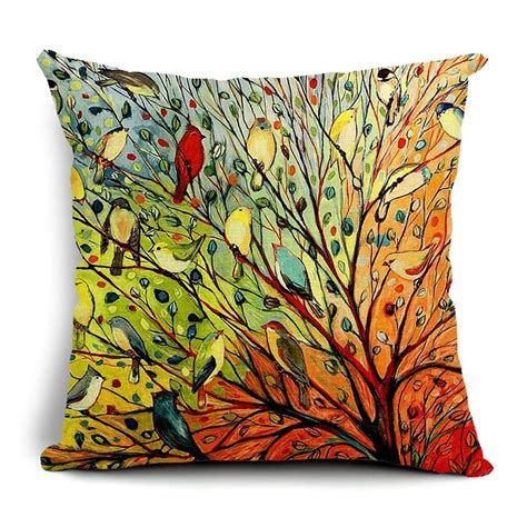 Floral Couch Sofa Cushion Cover Size 18 X 18 Pillow Case Decorative With Zipper Ebay