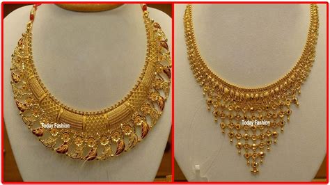 Latest Light Weight Gold Necklace Designs Designer Gold Necklace Long Haram Designs Youtube