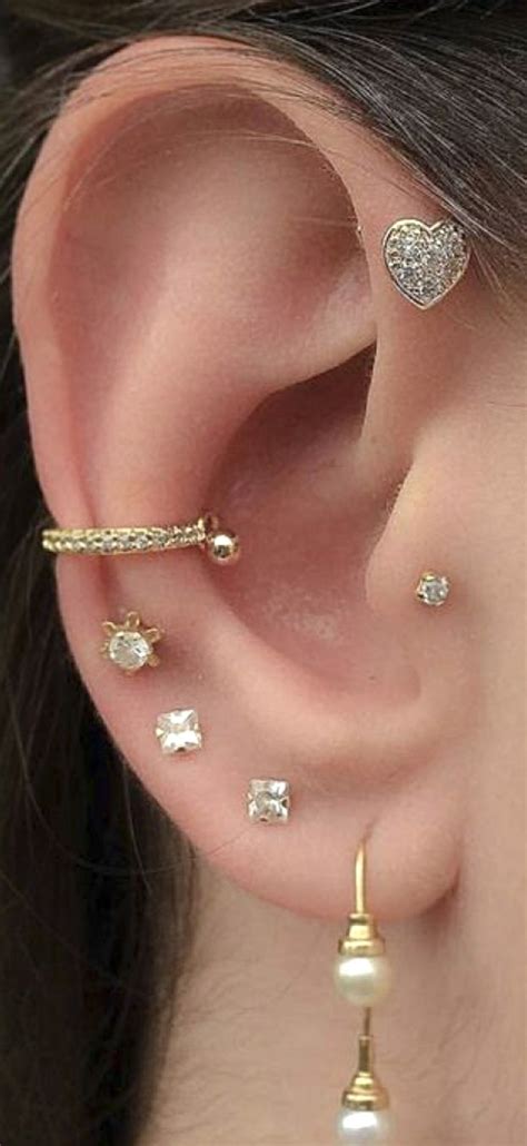 Ear Piercings For Cartilage Earring Tragus Stud Ear Cuff