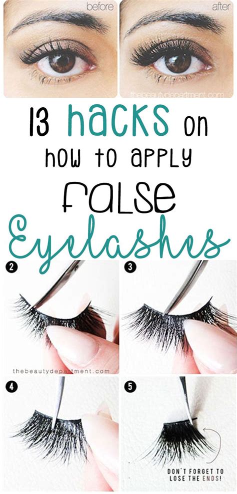 This is the easy way, and you need a mirror to modify the position of the eyelash. How to Apply Fake Eyelashes, False Lashes Hacks | Fake ...