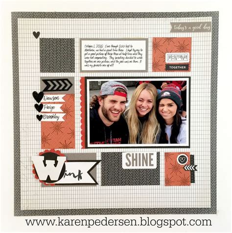 Wink Single Page Scrapbooking Layout Using Close To My Heart November