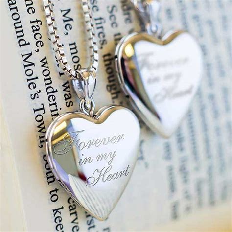 Sterling Silver Forever In My Heart Heart Photo Locket Sterling