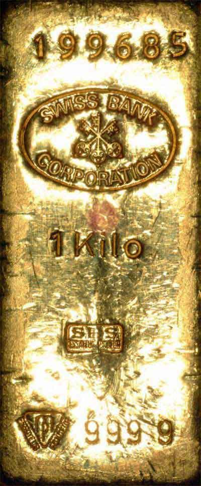A & a actienbank zürich. SBC Swiss Bank Corporation Gold Bars