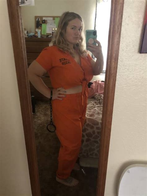 Orange Inmate Prisoner Costume For Women