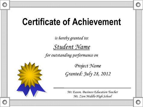 Free Printable Certificates Of Accomplishment Free Printable