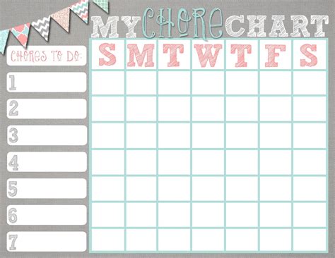 Free Printable Chore Charts for Kids | Activity Shelter