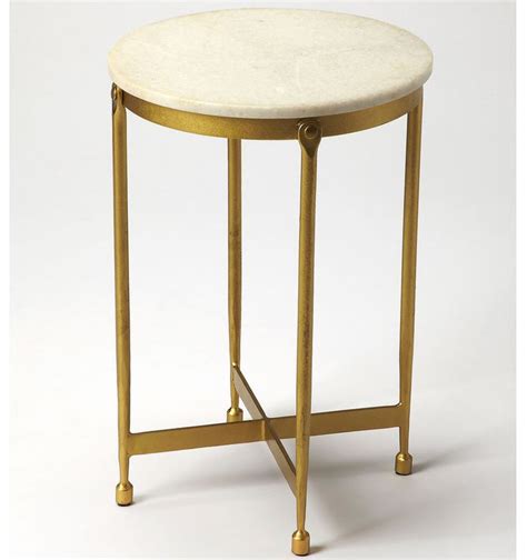 Butler Specialty Company Claypool Metalworks End Table Marble End