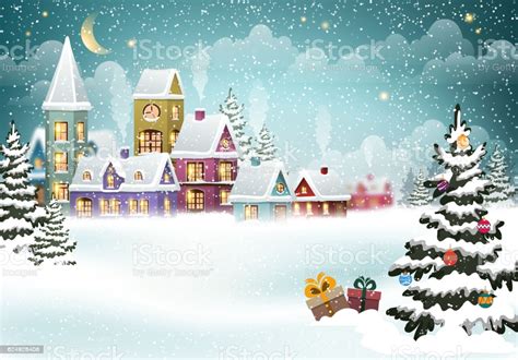 Christmas Winter Village Stock Illustration Download Image Now Istock