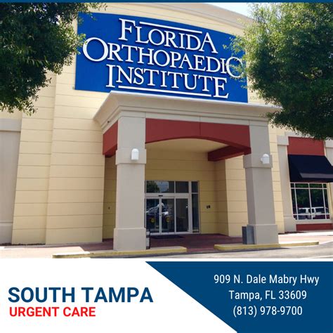 Florida Orthopaedic Institute And Orthopaedic Urgent Care Tampa Fl