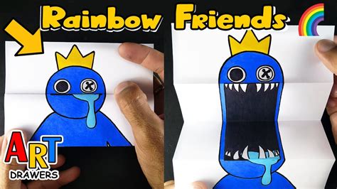 Folding Surprise Rainbow Friends 2 🌈 Blue Jumpscares How To Draw