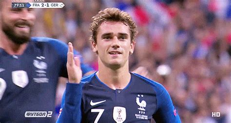In 20 games he scored 31 goals and gave 18 assists. Antoine Griezmann celebrates scoring second and ...