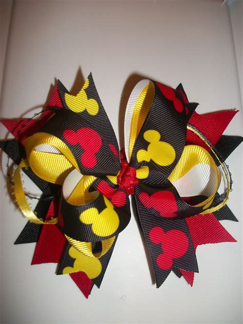 Mickey Mouse Bow How To Make Bows Bows 4th Of July Wreath