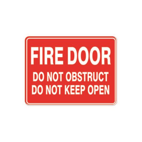 Fire Door Do Not Obstruct 450 X 300mm Metal Sayka