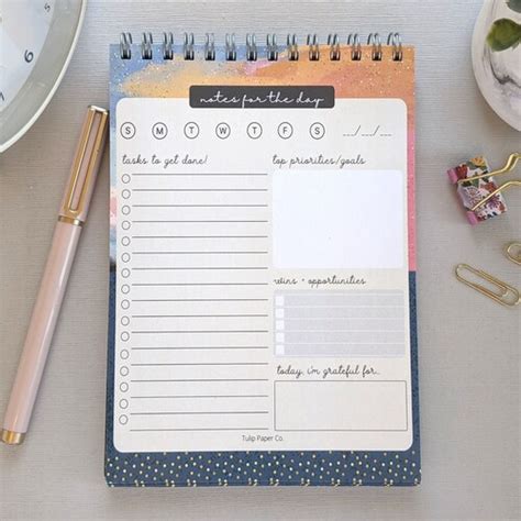 Daily Planner Notepad To Do List Notepad Sheet Planner Etsy