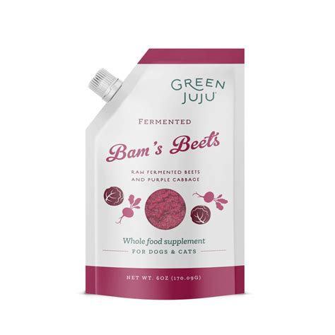 green juju frozen bam s fermented beets and cabbage 6oz four muddy paws