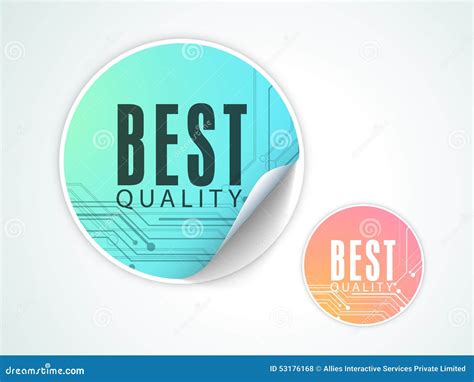 Best Quality Sticker Tag Or Label Design Stock Illustration