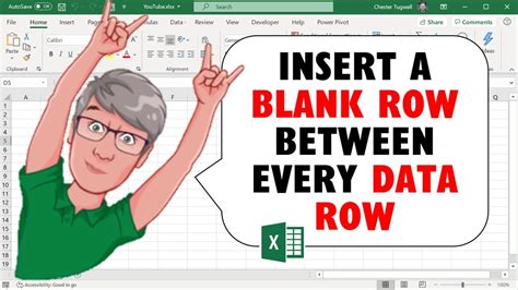 Insert A Blank Row Between Each Data Row Or Record In Excel Youtube